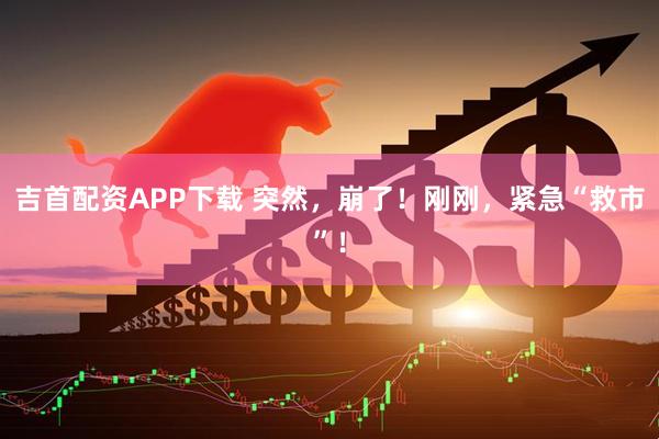吉首配资APP下载 突然，崩了！刚刚，紧急“救市”！